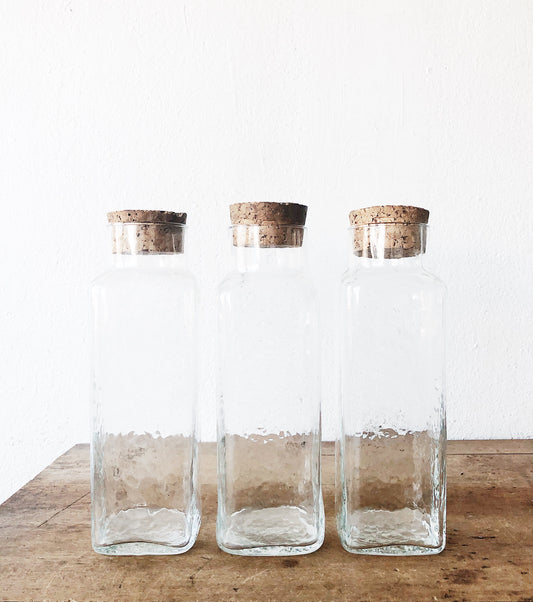 Set of Vintage Glass Canisters