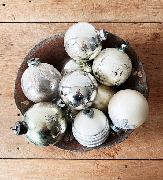 Antique Glass Ornament Set