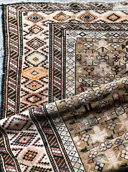 Vintage Turkish Wool Tribal Rug