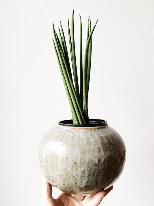 Vintage Round Ceramic Planter