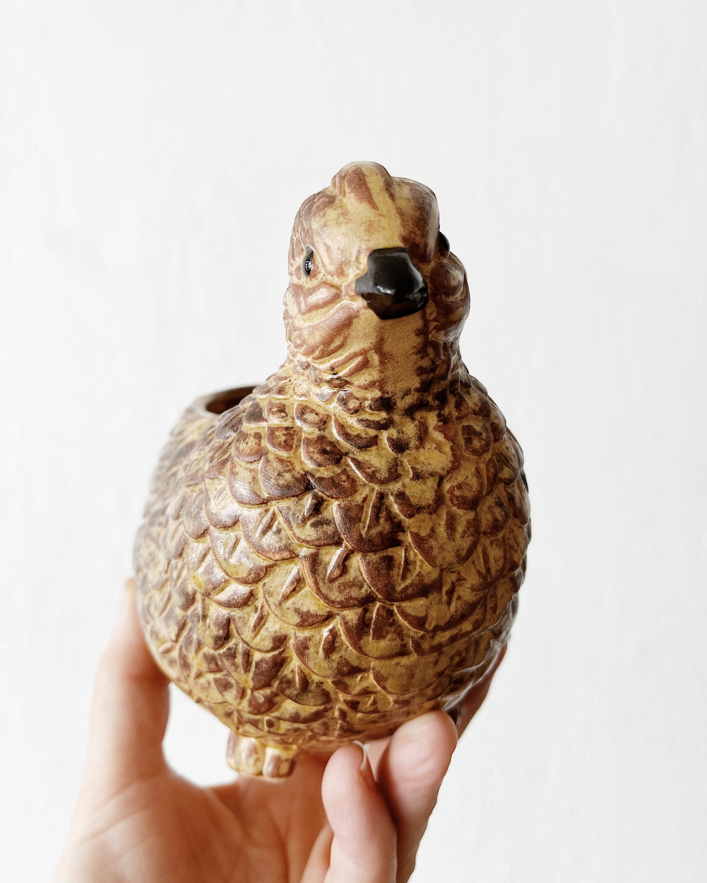 Vintage Pottery Bird Planter