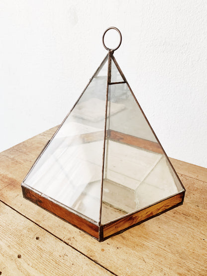 Handmade Stained Glass Hanging Terrarium