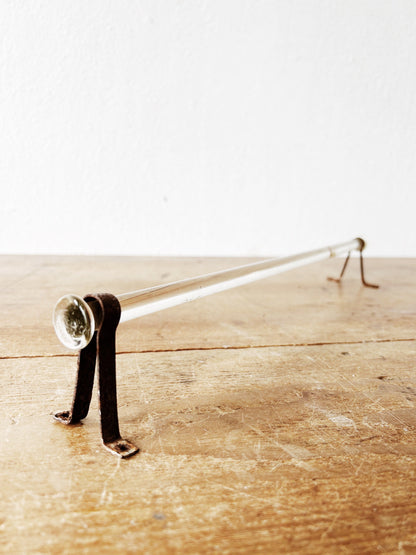 Antique Glass Towel Bar