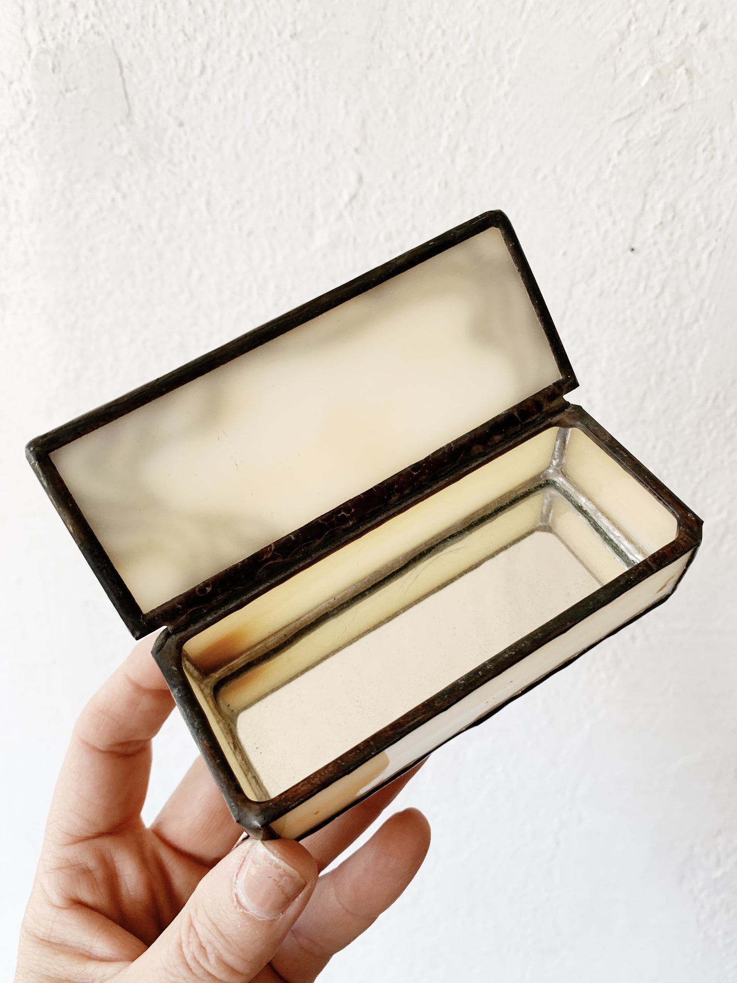 Vintage Stained Glass or Brass Box