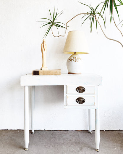 Small Vintage Wood Desk / Side Table