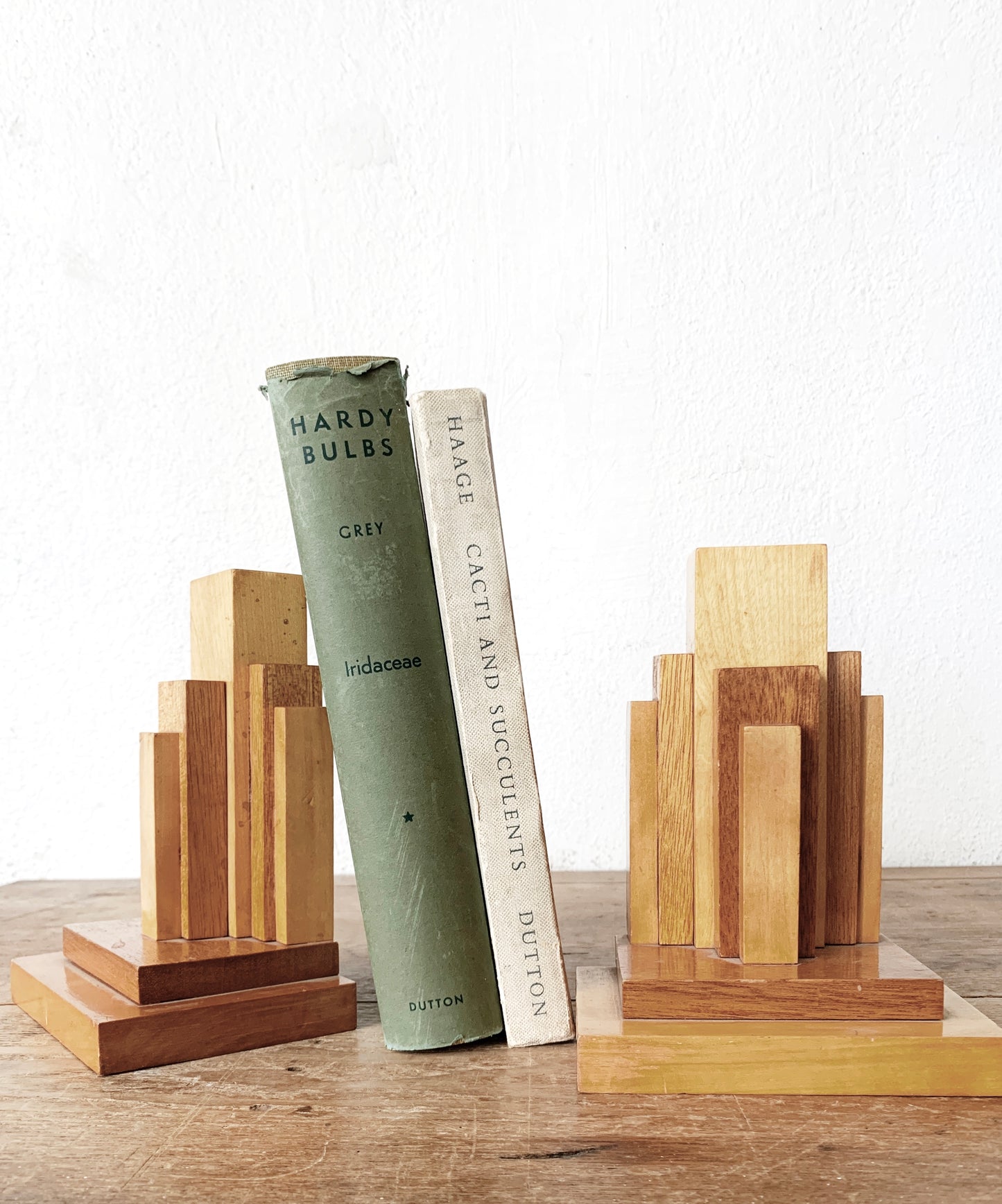 Handmade Vintage Wood Bookends