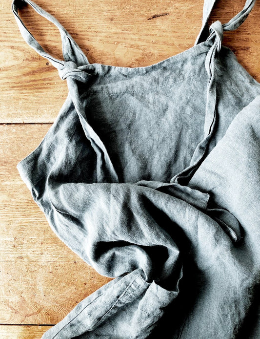 Linen A Line Work Smock