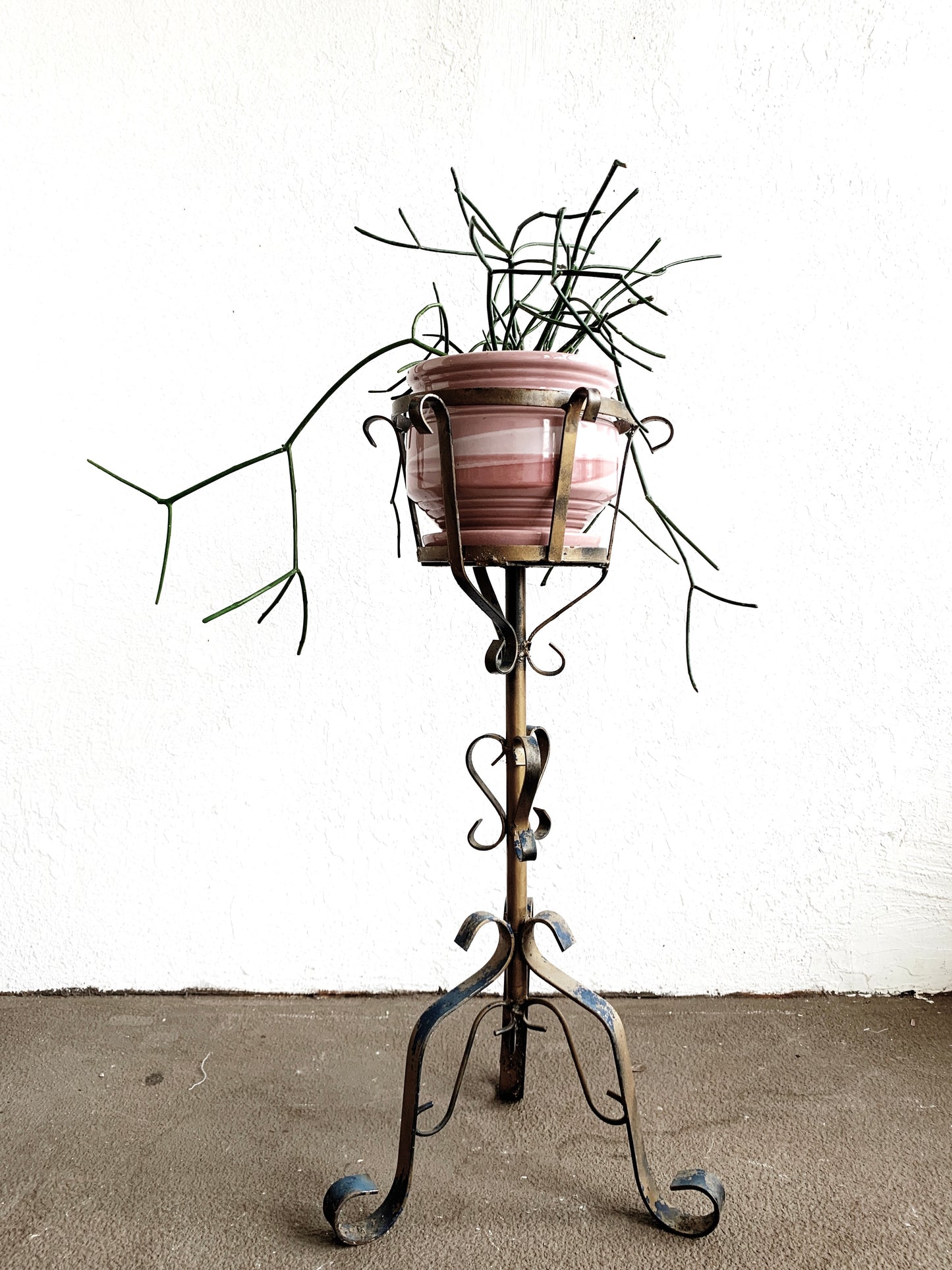 Mid Century Iron Plant Stand