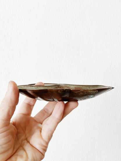 Vintage Cloisonné Ginko Dish