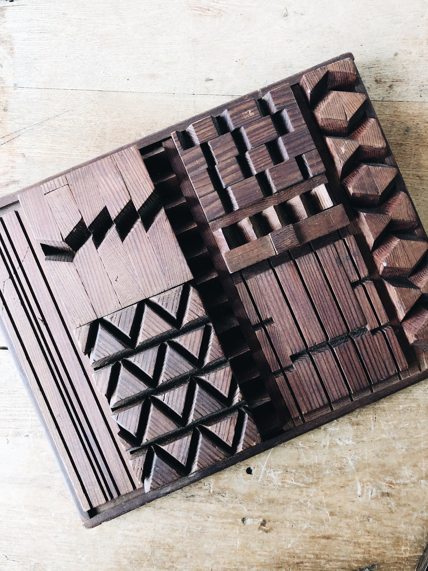 Brutalist Wood Art