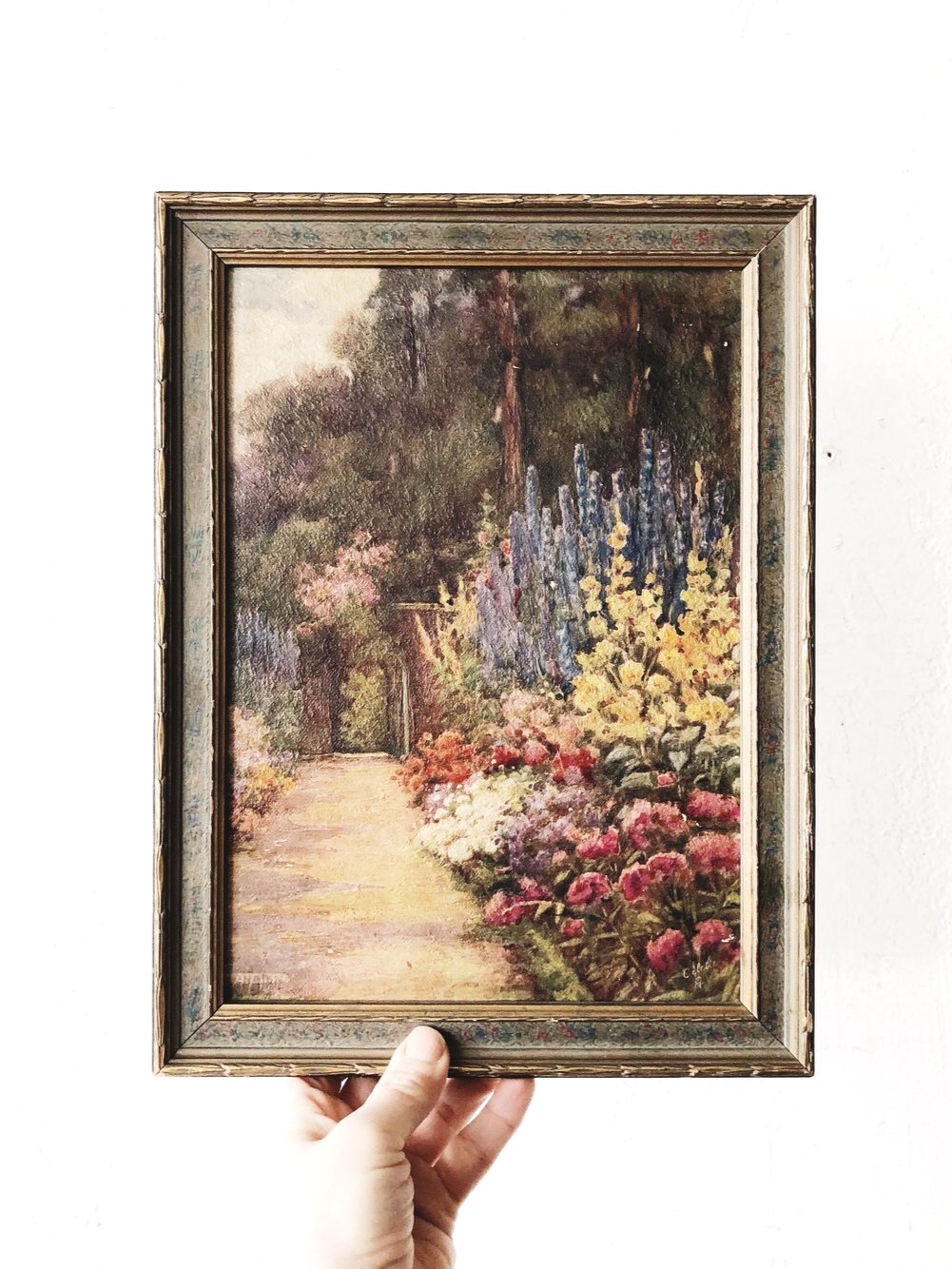 1920s Embossed Floral Print