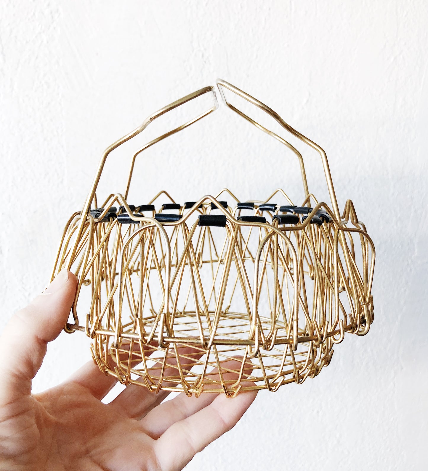 Vintage Brass Egg Basket