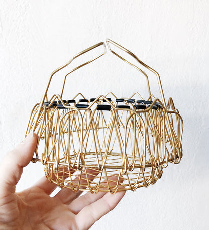 Vintage Brass Egg Basket