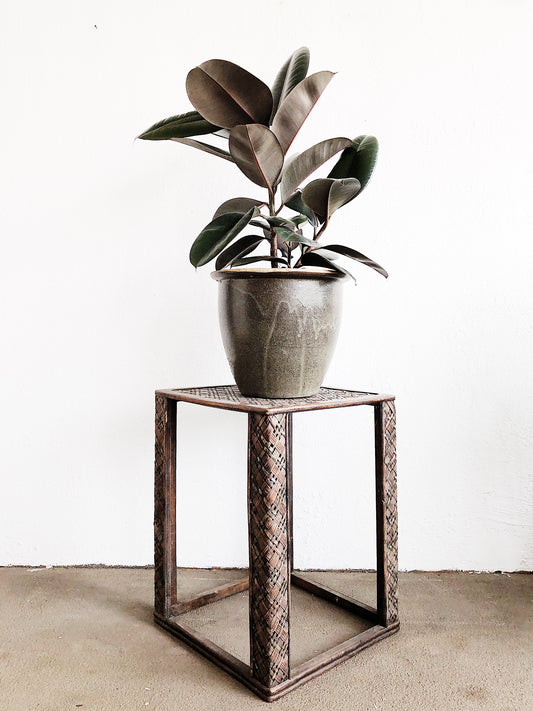Vintage Woven Side Table