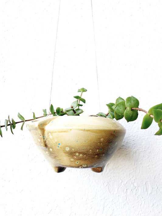 Vintage Hanging Ceramic Planter