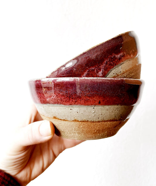 Pair of Handmade Stoneware Bowls
