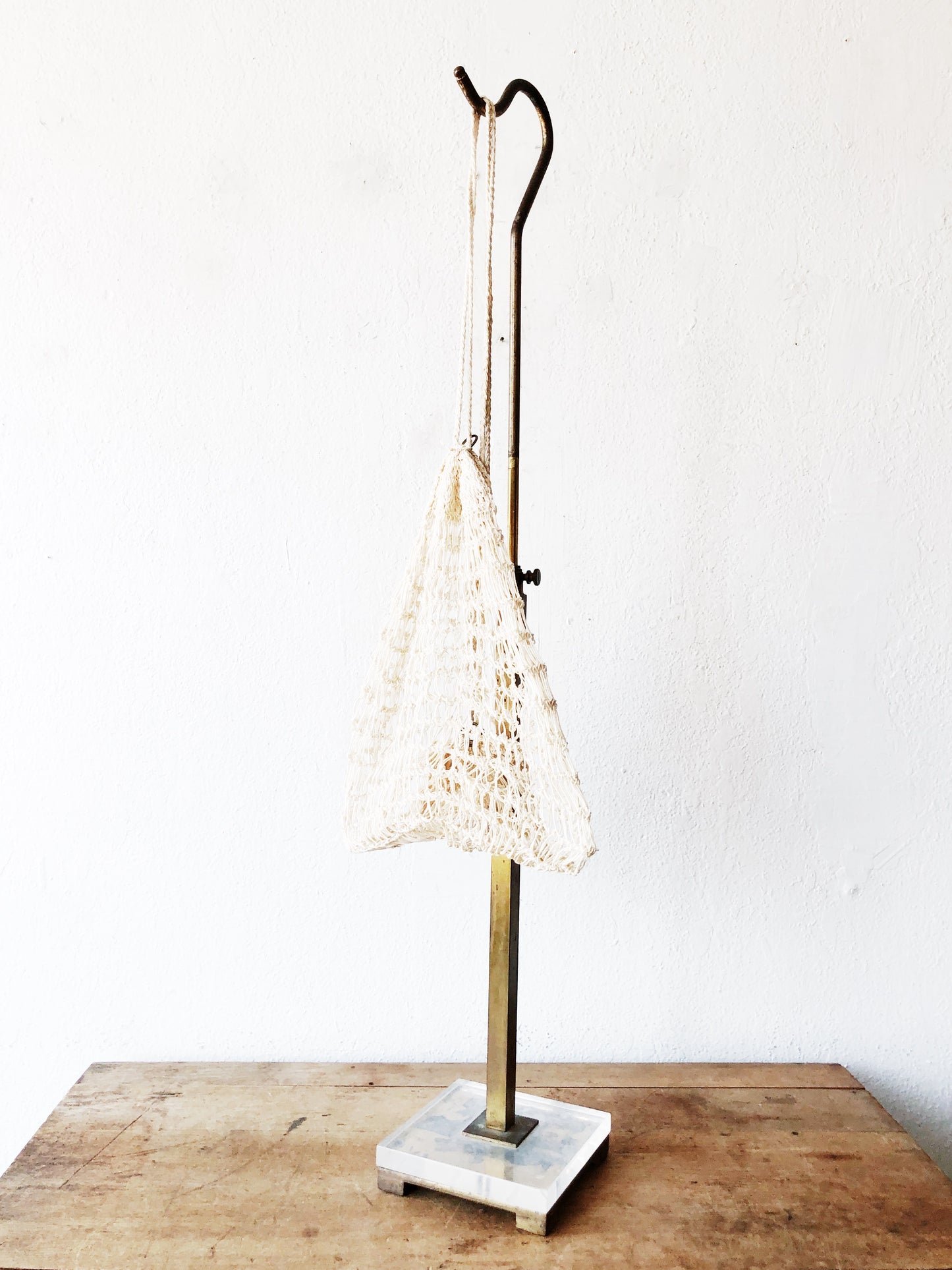 Vintage Lucite and Brass Display Rack