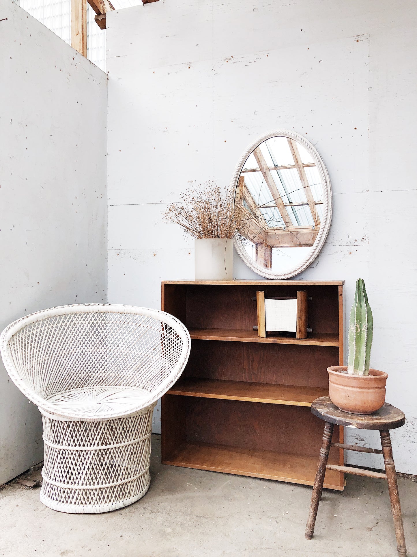 Large Vintage Oval Mirror