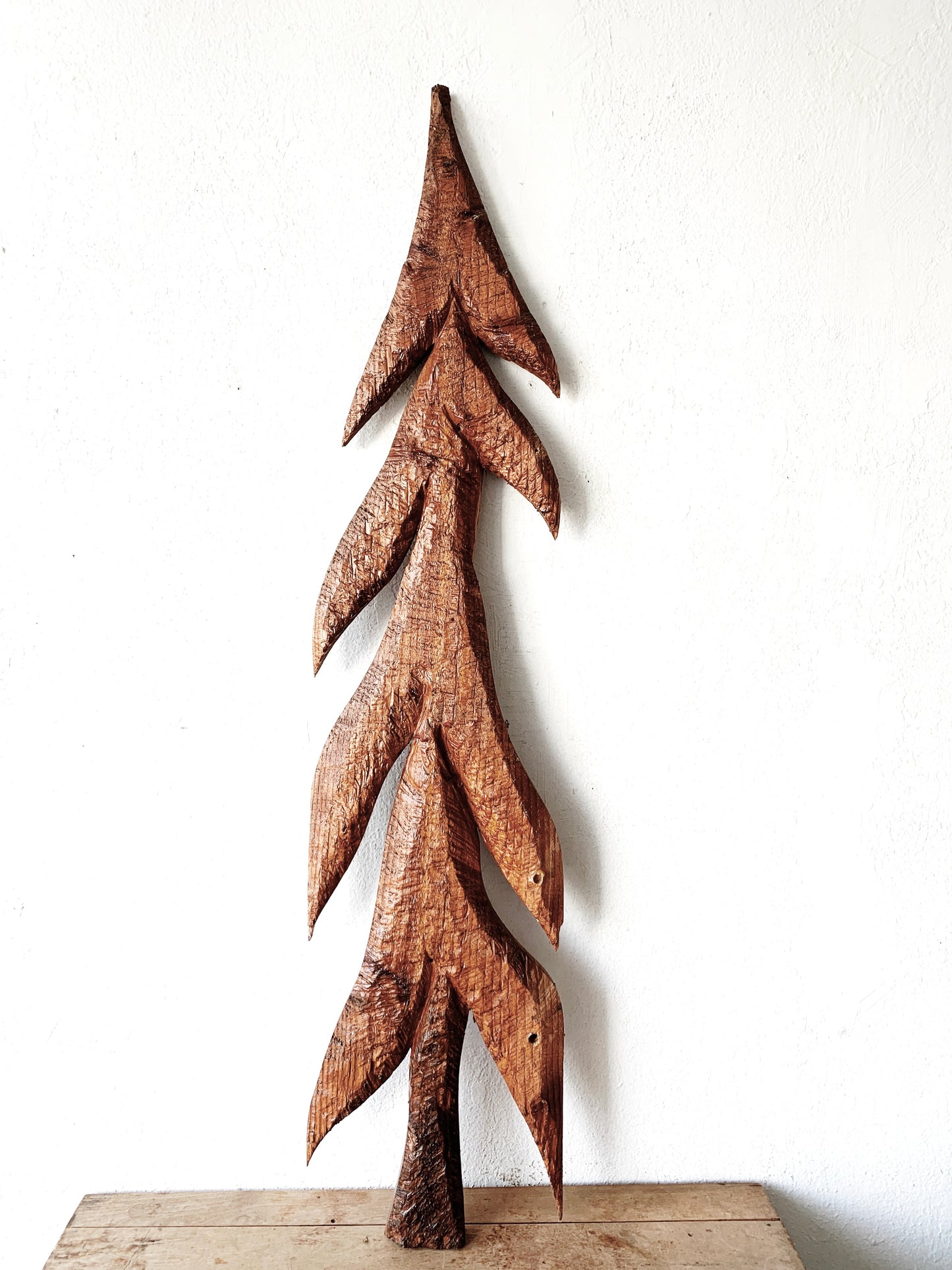 Hand Carved Wood Tree