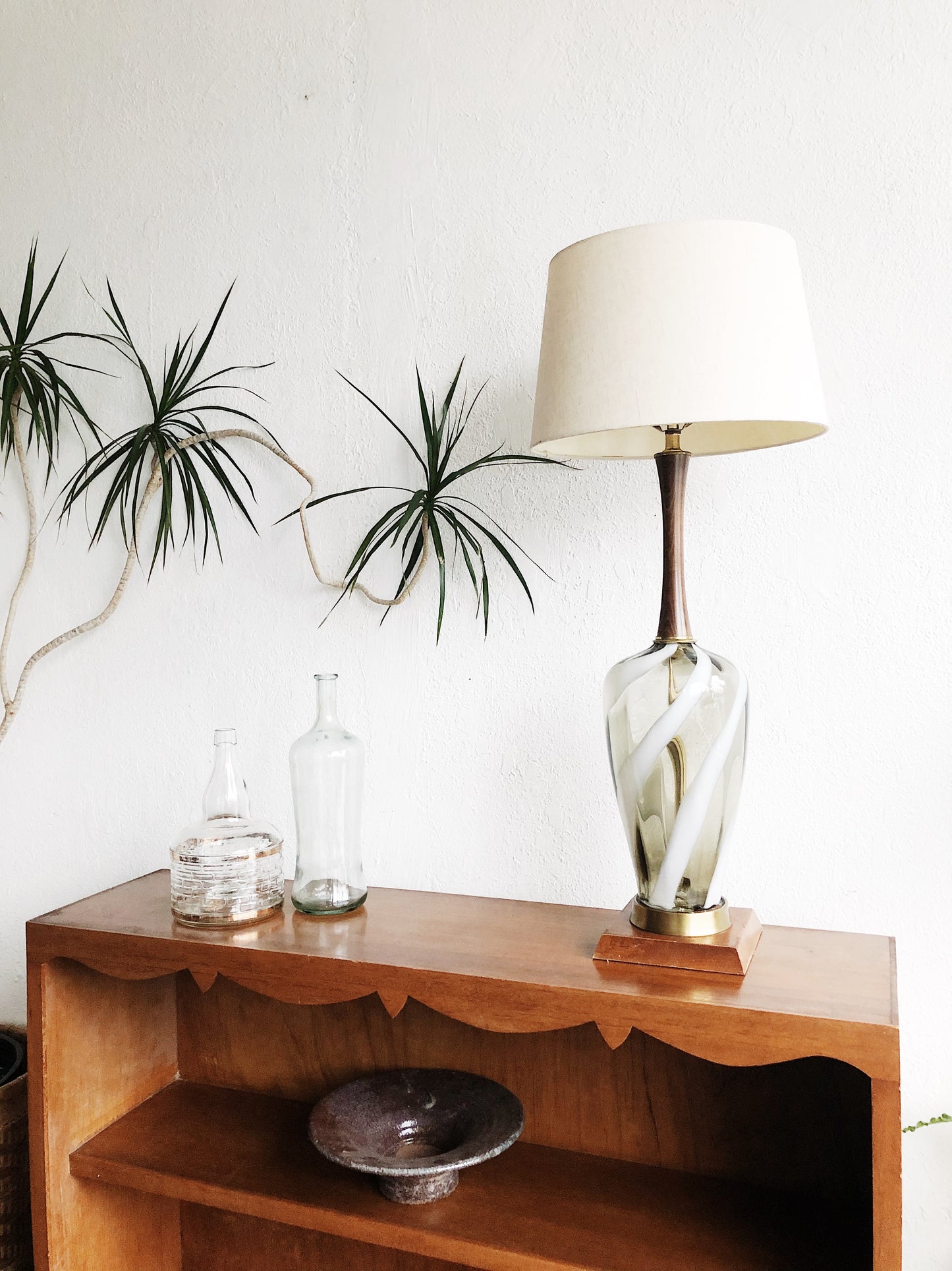 Mid Century Glass Lamp