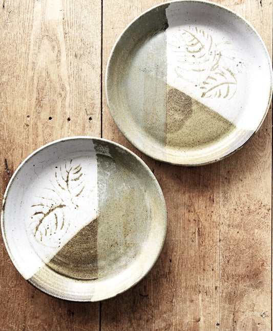 Large Handmade Stoneware Plates