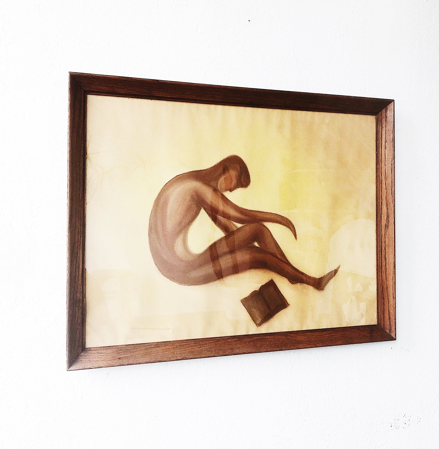 Vintage Original Reader Painting