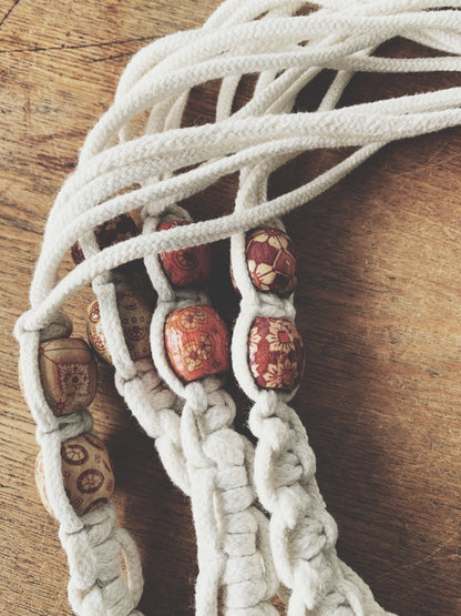 Cotton Macrame Hanger with Pot