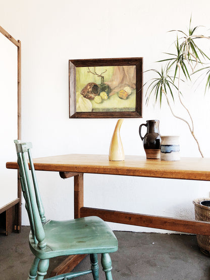 Vintage Butcherblock Trestle Table