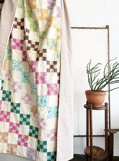 Vintage Handmade Cotton Quilt