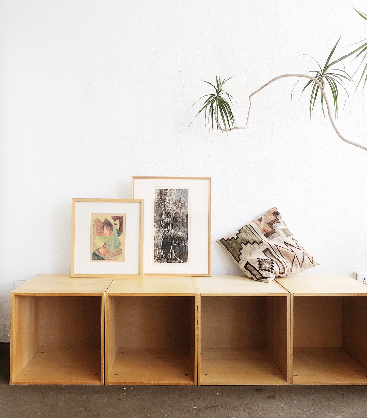 Blond Wood Storage Cube