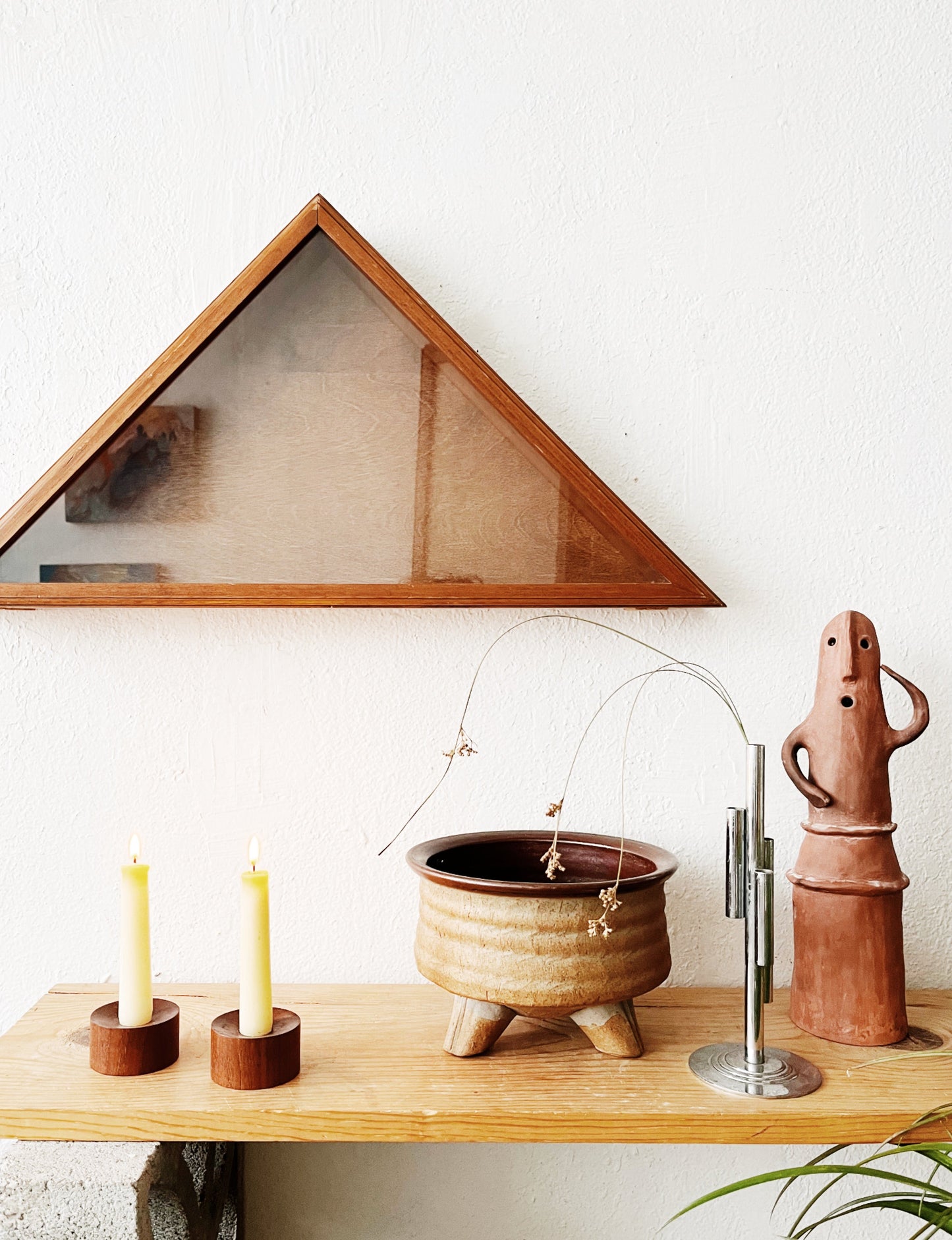 Vintage Triangle Curio Shelf
