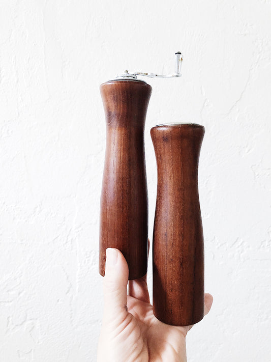 Vintage Teak Salt and Pepper Mill
