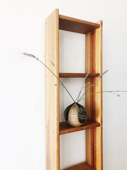 Long Wood Cubby Shelf