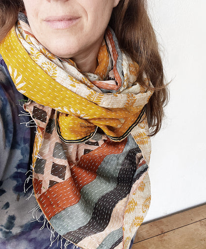 Vintage Kantha Scarf