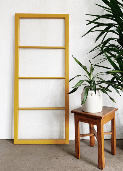 Vintage Wood Framed Paned Window