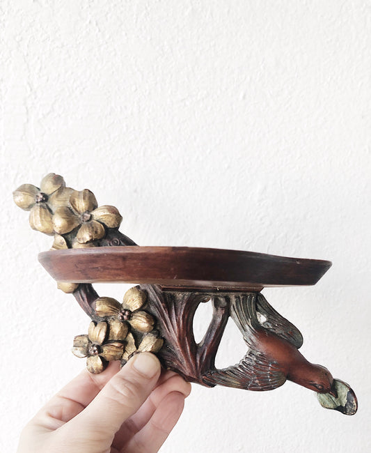 Vintage Syroco Carved Wood Shelf