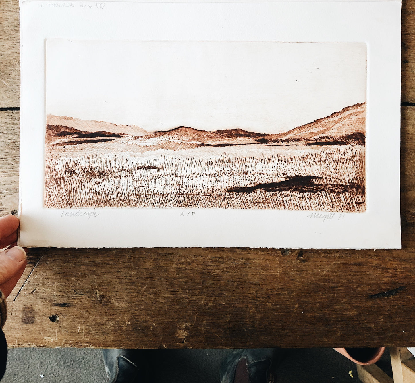 Vintage Original High Desert Etching