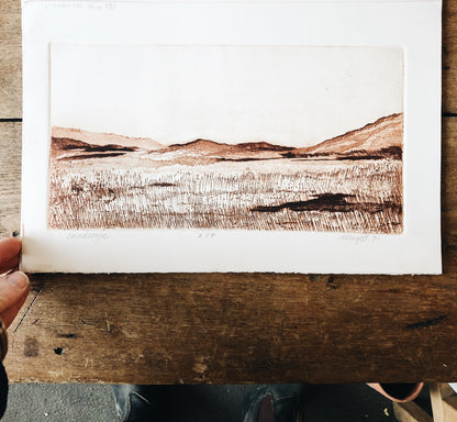 Vintage Original High Desert Etching