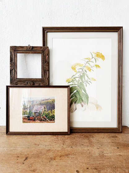 1980’s Original Watercolor Painting Goldenrod