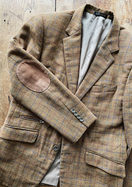 Plaid Wool Blazer