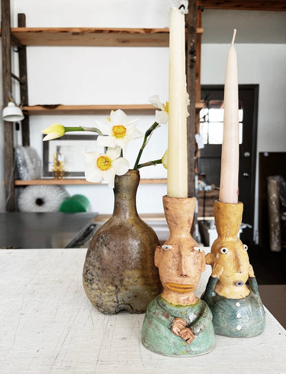 Handmade Kim Murton Figural Candlestick