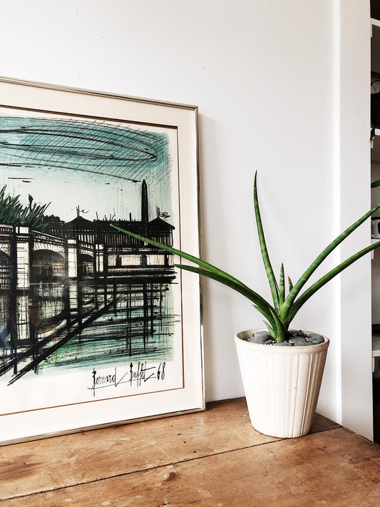 Vintage Bernard Buffet Signed Watercolor Litho