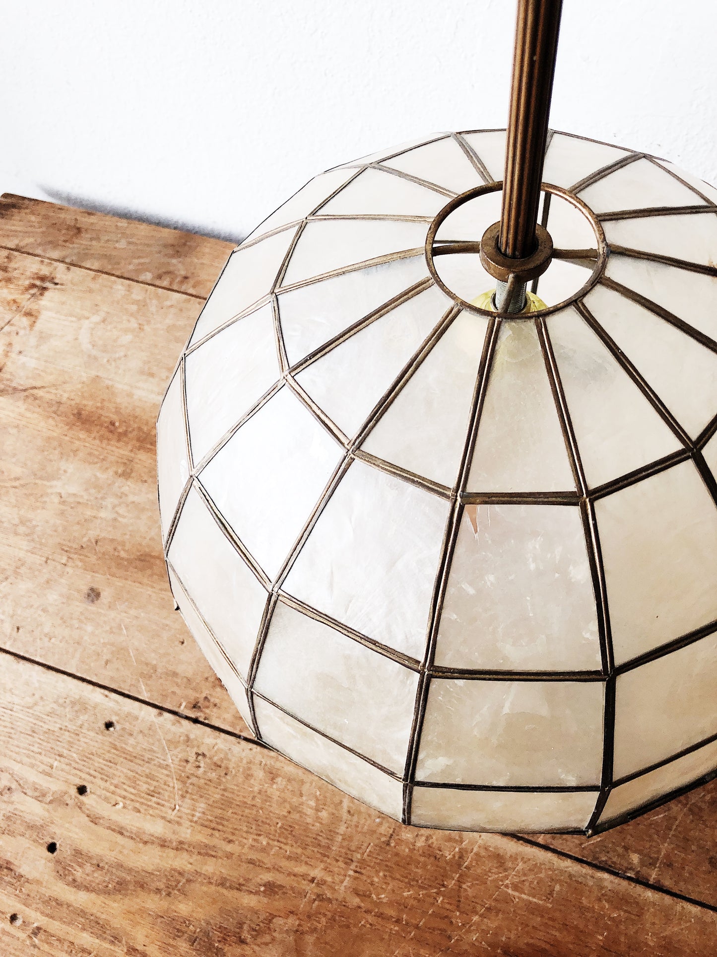 Vintage Capiz Shell Pendant Lamp