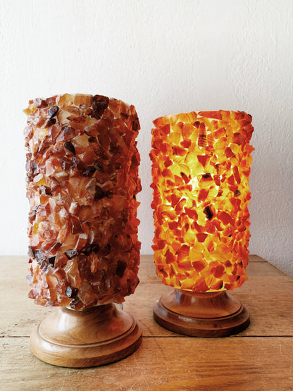 Mid Century Agate Encased Glass Lamp