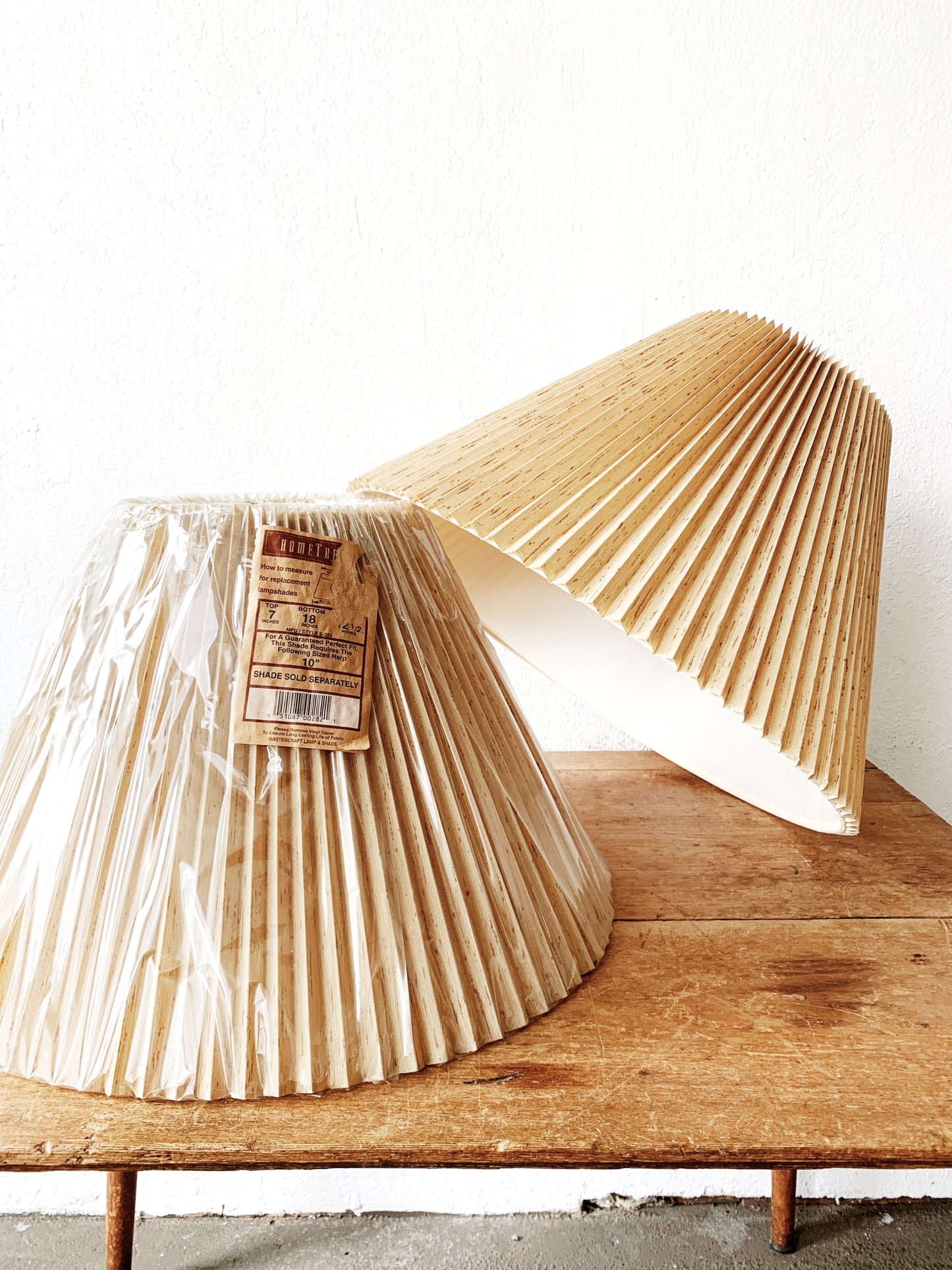 Vintage Unused Pleated Shade