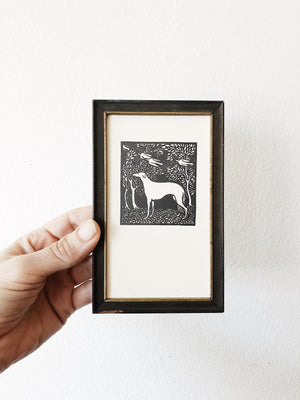 Small Framed Woodblock Print