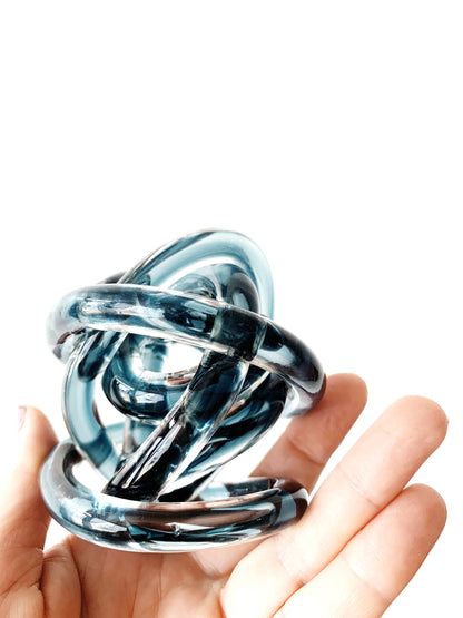 Handmade Glass Knot Sculpture