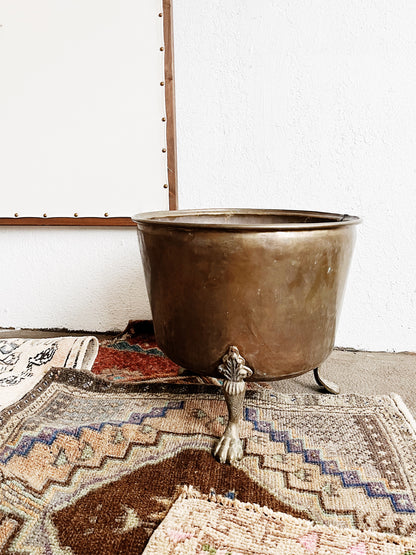 Large Antique Brass Cache Pot