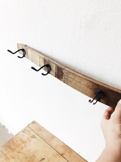 Vintage Barrel Stave Coat Rack