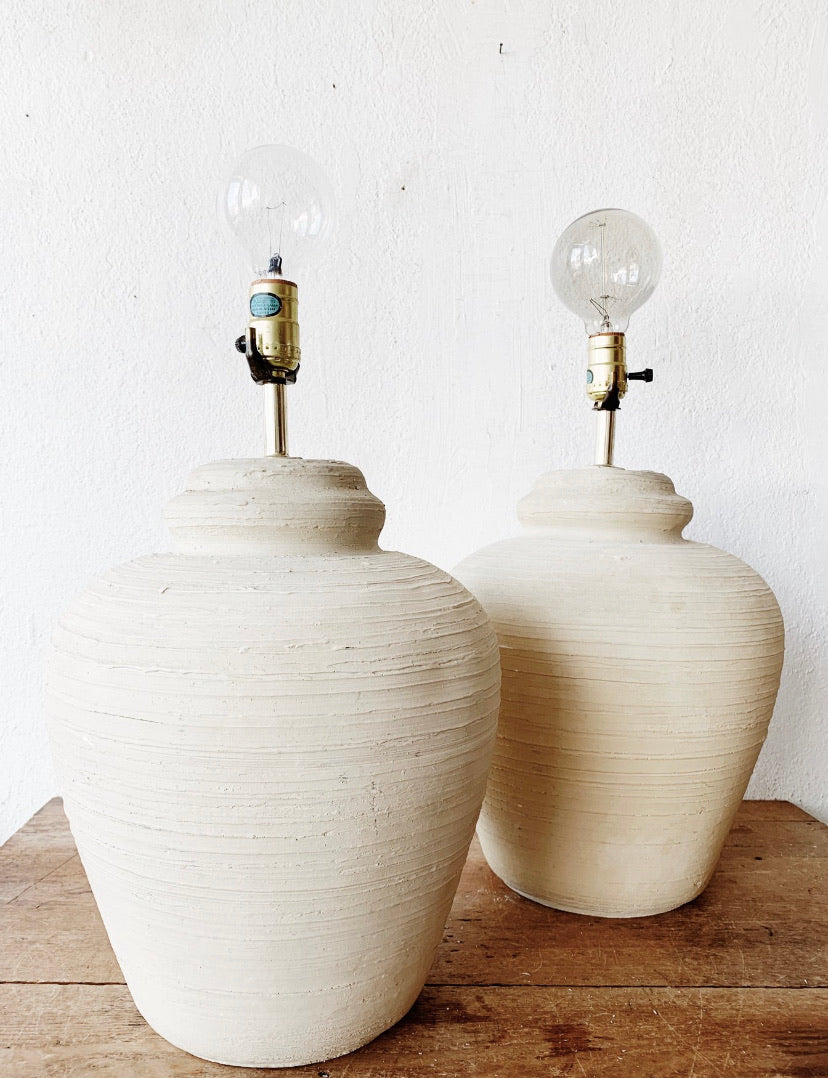 Vintage Pottery Lamp c1975